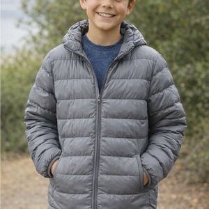 Eddie Bauer Light Gray Quilted Jacket